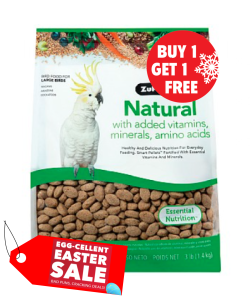 ZuPreem Natural Large - Complete Food for Large Parrots - 3lb - BOGOF